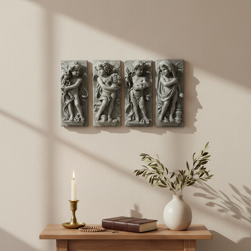 Little Boy Garden Plaque (13.0 - Inch) Side Angle