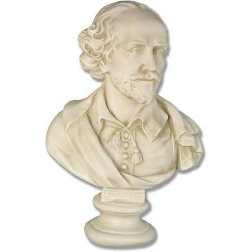 Shakespeare Bust Display Decor (23 - Inch)