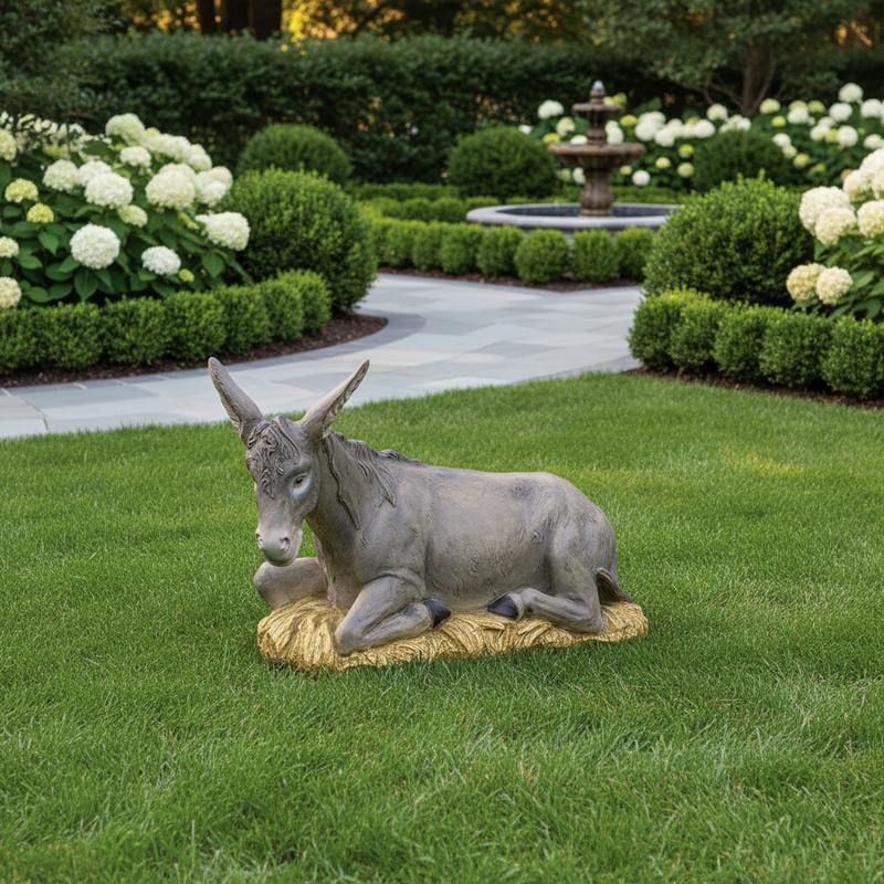 Donkey Garden Statue (18 - Inch) Side Angle