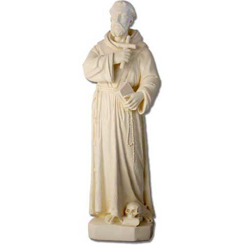 Saint Francis Holding Cross Statue (38 - Inch)