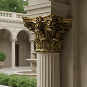 Corinthian Capital Outdoor Bracket (10 - Inch) Side Angle