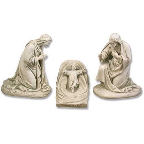 Mary,Joseph & Baby In Manger Outdoor/Indoor Statue