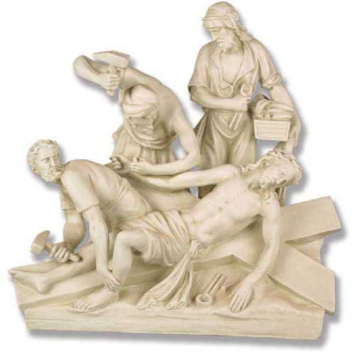 Jesus Is Nailed To Cross Stati Outdoor/Indoor Statue