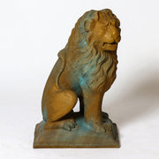Sitting Lion Garden Statue (24 - Inch) Side View