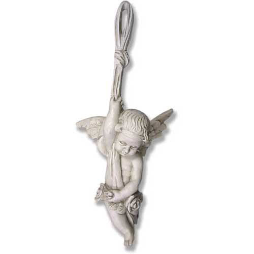 Hanging Ornamental Winged Cherub Figurine Outdoor Statue (27 - Inch)