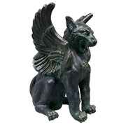 Winged griffin statue with classical old world European style, featuring ornate detailing and a mythical, medieval-inspired design.