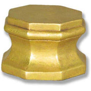 Octagonal pedestal with classical old world European style and ornate, sculpted detailing reminiscent of Renaissance architecture.