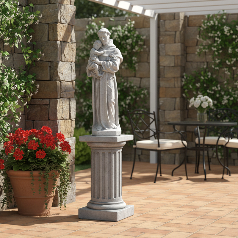 Saint Anthony Statue (24 - Inch) Side Angle