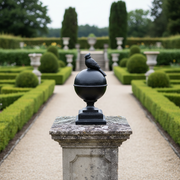 Cardinal Finial Outdoor Statue (20 - Inch) Side Angle