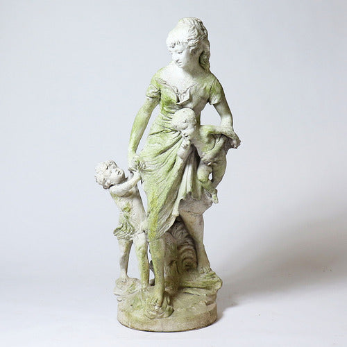 Mother With Children Statue (36 - Inch) Side View