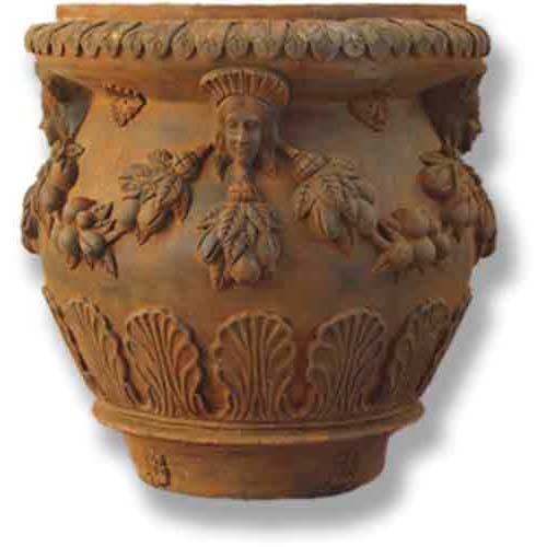 Della Robbia Pot 19.5 H (R) Outdoor/Indoor Statue