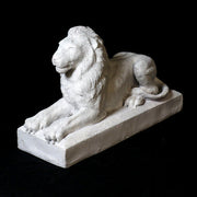 Sentinel Lion Small Garden Statue (8 - Inch) Side View