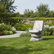 Desert Chair Outdoor Statue (32 - Inch) Side Angle