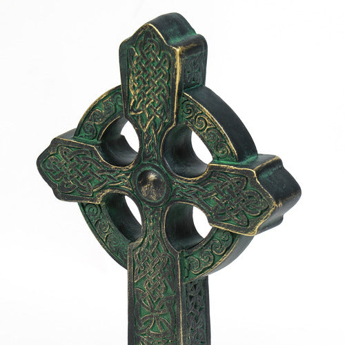 Celtic crosses with ornate, old world European patterns and intricate medieval knotwork in classical standing designs. Different Angle
