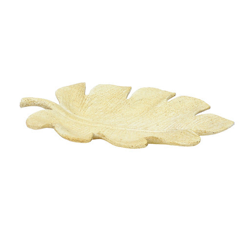 Desert Leaf Plate Statue (3.25 - Inch) Side View