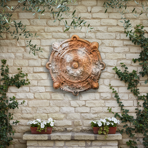 Intorno Medallion Outdoor Plaque (35.0 - Inch) Side Angle