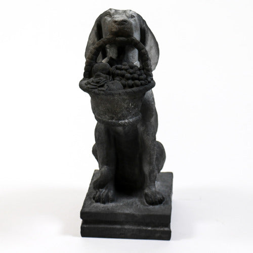 Puppy Dog Garden Statue (19 - Inch) Side View