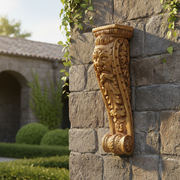 Swiss Wall Detail Outdoor Bracket (13 - Inch) Side Angle