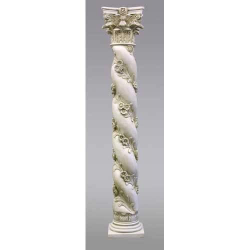 Twisted Rose Pedestal Outdoor/Indoor Statue