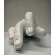 Sculpted hand in a classical Renaissance style, gracefully posed with gently curved fingers and smooth, ornate detailing. Side View