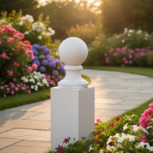 Diaz Finial Outdoor Statue (14 - Inch) Side Angle