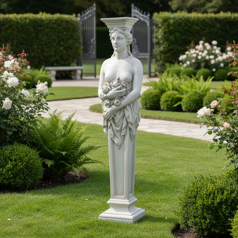 Lugano Caryatid Outdoor Statue (66-Inch)