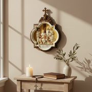 Chapel Wall Plaque Stations of the Cross Number 1 (13.5 - Inch) Side Angle