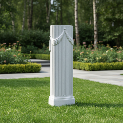 Hungford Pillar Outdoor Statue (37 - Inch) Side Angle