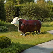 Western Steer Garden Statue (49 - Inch) Side Angle