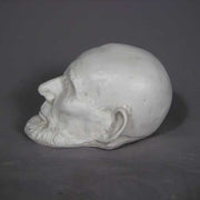 Classical old world European sculpted head with closed eyes, detailed facial features, and a prominent beard in Renaissance style. Additional Angle