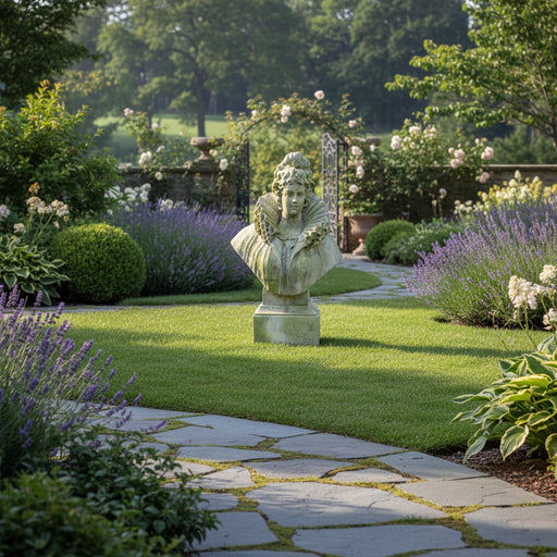 Queen Elizabeth Bust Display Decor (46 - Inch) Side Angle