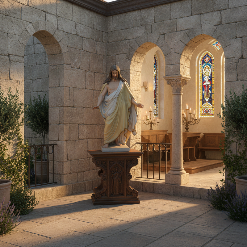 Christ the Redeemer Religious Statue (36 - Inch) Side Angle