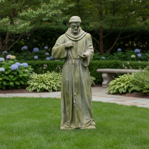 Saint Francis of Assisi Religious Statue (56 - Inch) Side Angle