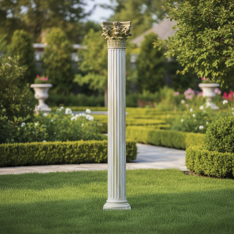 Corinthian Half Column Outdoor Statue (8-Inch)