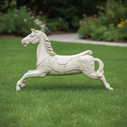 Carousel Horse Garden Statue (28 - Inch) Side Angle