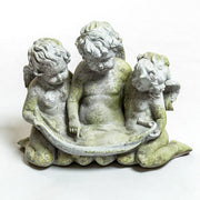 Three Cherub Birdfeeder Statue (13 - Inch)