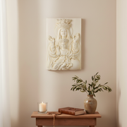 Mother and Child Outdoor Catholic Plaque (17.0 - Inch) Side Angle