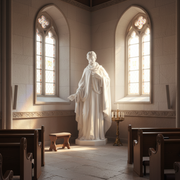 Saint Joseph Religious Scene Statue (64 - Inch) Side Angle