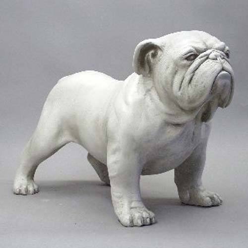 Bulldog Dog Garden Statue (17 - Inch) Side View