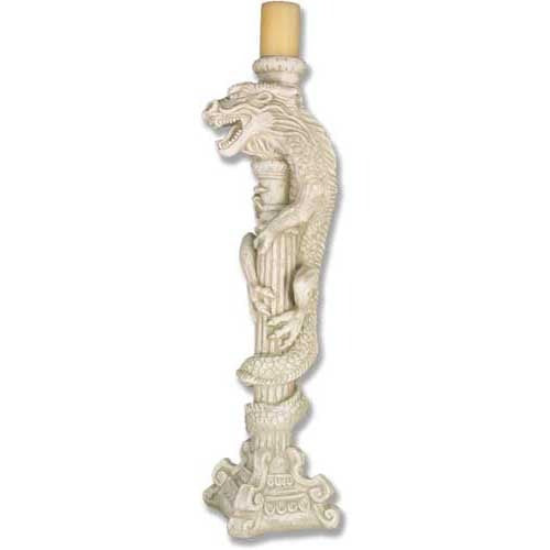 Dragon Climbing Candlestick Statue (36-Inch)