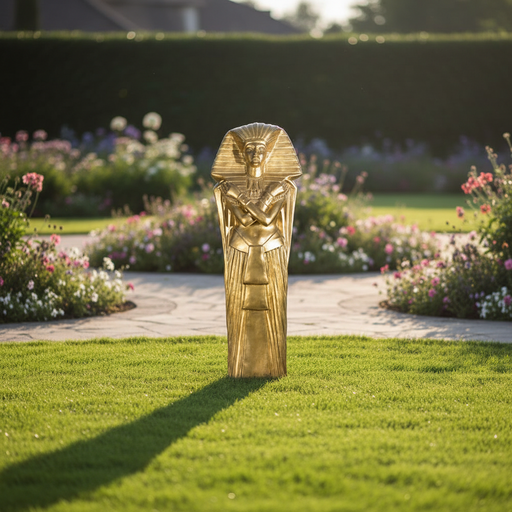 King Tut Sarcophagus Statue (96 - Inch) Side Angle
