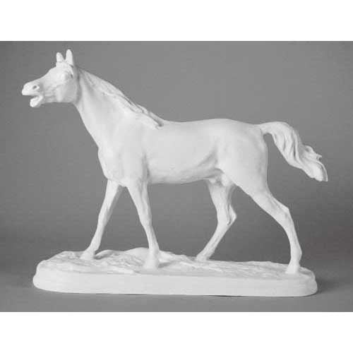 Horse head sculpture with flowing mane, classical European style, detailed features, evokes Renaissance and Baroque artistry. Different Angle