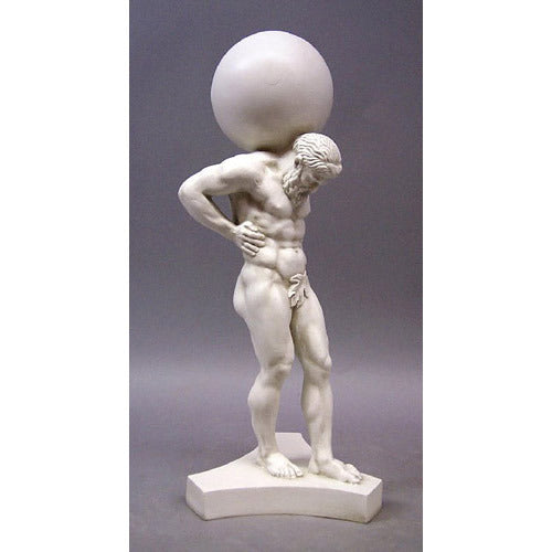 Atlas Holding Sphere Statue (15 - Inch) Side View