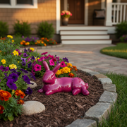 Rabbit Garden Statue (8 - Inch) Side Angle