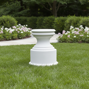 Classical architectural baluster with a rounded, ornate profile and old world European design, featuring Baroque-inspired detailing. Side Angle