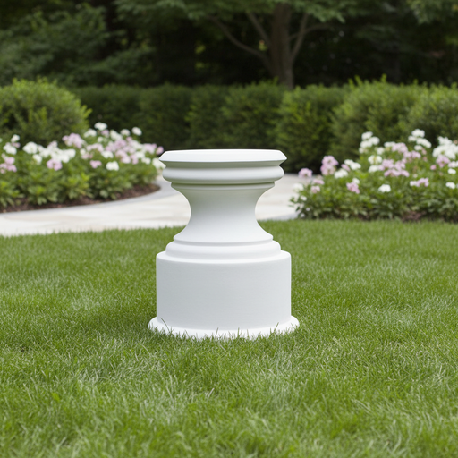 Classical architectural baluster with a rounded, ornate profile and old world European design, featuring Baroque-inspired detailing. Side Angle