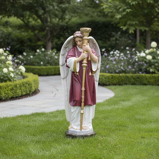 Guardian Angel Statue (52 - Inch) Side Angle