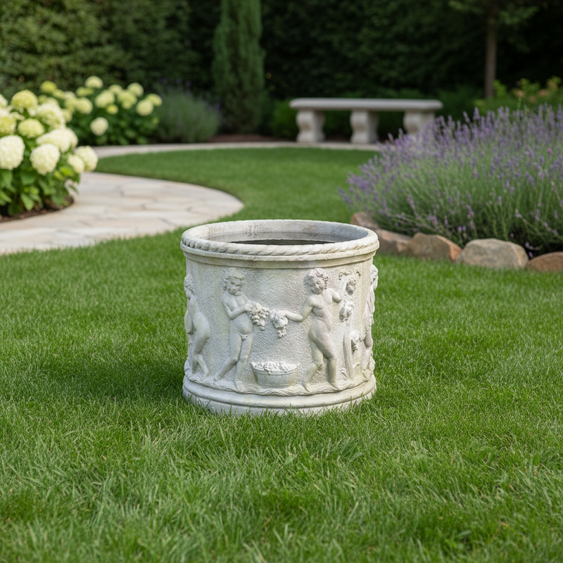 Wishing Well Statue (29 - Inch) Side Angle