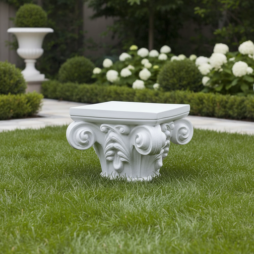 Gothic Capital Outdoor Statue (10 - Inch) Side Angle