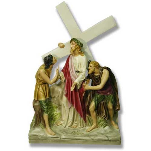 Jesus Is Given The Cross Station 2 Outdoor/Indoor Statue